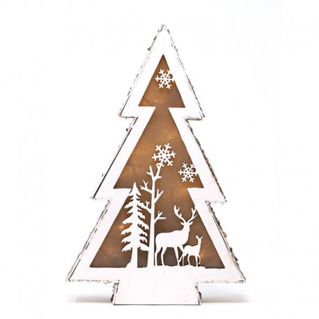 Árbol Madera Led 18 Cms