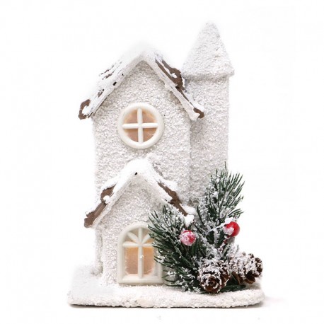 Casita Madera Led 17 Cms