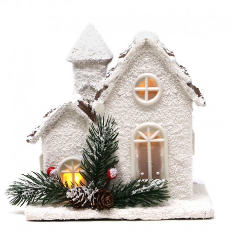 Casita Madera Led 18 Cms