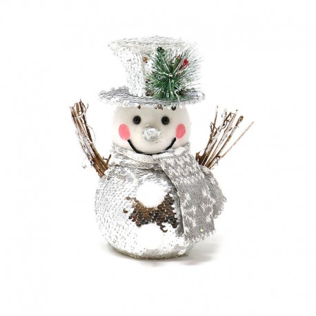 Hombre Nieve Lentejuelas 21 Cms