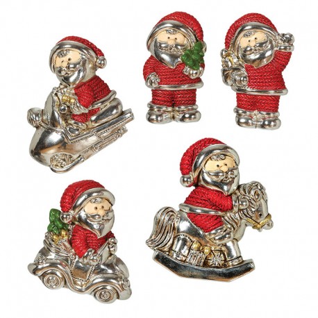 Imán Noel Plata 5 Cms Surtidos