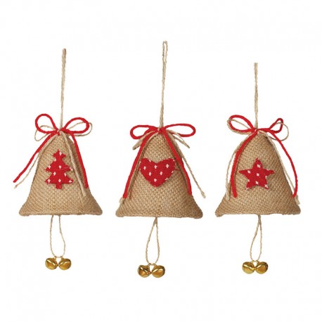 Campanas Surtidas Saco Con Cascabel 9 Cms