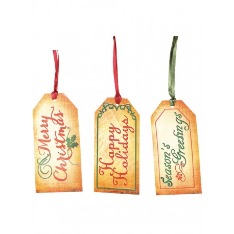 Set 9 Etiquetas Navidad 10X5 Cms