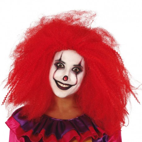 Peluca Payaso Melena Roja En Caja