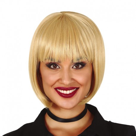 Peluca Media Melena Rubia En Caja
