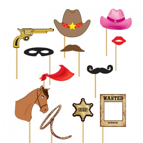 Set Photocall Cowboy 12 Pcs