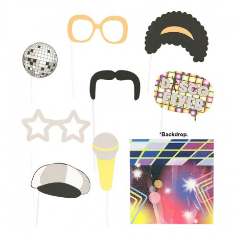 Photocall 9 Pcs Disco Con Fondo 75X75 Cms