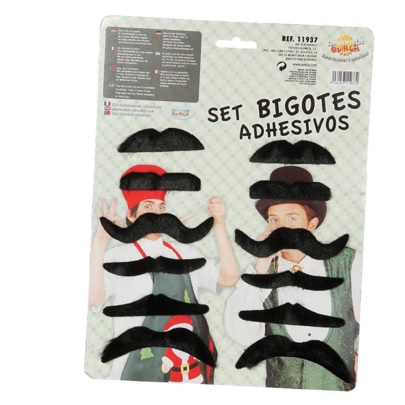 Pack De 2 Bigotes Postizos Adhesivos Para Disfraces – Realistas, Fáciles De Poner Y Quitar, Ideales Para Halloween Y Carnaval