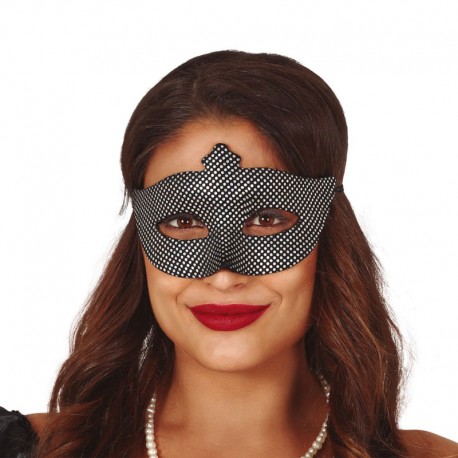 Antifaz Negro Plata