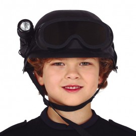 Casco Antidisturbios Infantil Con Linterna Casco Antidisturbios Infantil Con Linterna