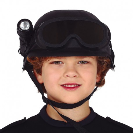 Casco Antidisturbios Infantil Con Linterna