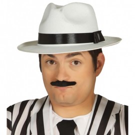 Sombrero Gaster Blanco Cinta Negra