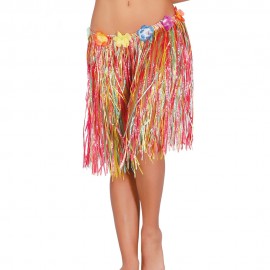 Falda Hawaiana Flores Multicolor Falda Hawaiana Flores Multicolor