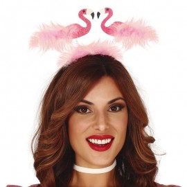 Diadema 2 Flamencos Con Plumas