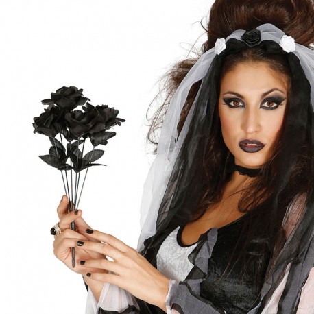 Ramo Rosas Negras 35 Cms
