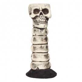 Candelabro Calavera Resina 17 Cms Candelabro Calavera Resina 17 Cms