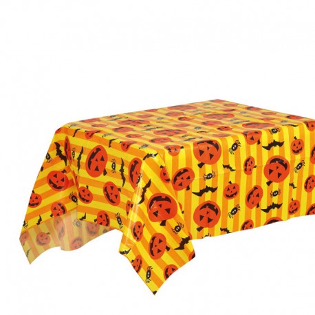 Mantel Halloween Calabazas y Murcielagos 130 X 175 Cms