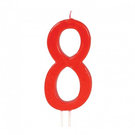 Vela Roja Nº 8 12 Cms