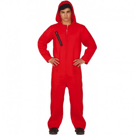 Disfraz Convicto Capucha Rojo Adulto