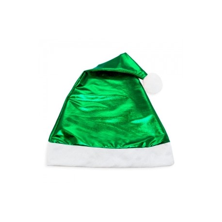 Gorro de Navidad Verde Metalizado