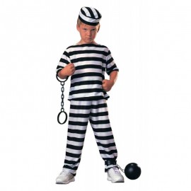 Disfraz de Prisionero con Rayas Blancas y Negras Infantil