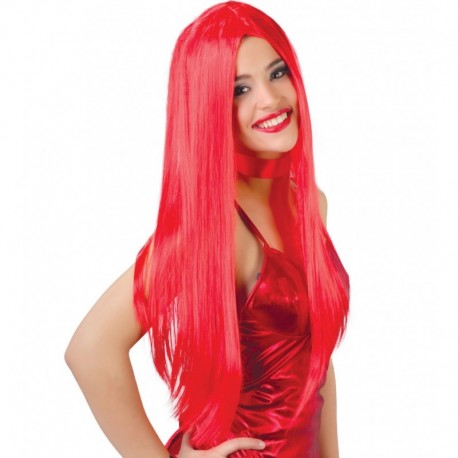 Peluca de Melena Lisa con Raya Central