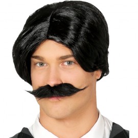 Peluca Corta con Bigote Peluca Corta con Bigote