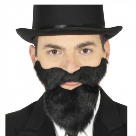 Barba y Bigote Frondoso con Adhesvio