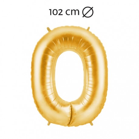 Globo Número 0 Foil 102 cm
