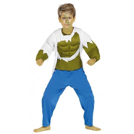 Disfraz de Forzudo Verde para Niño