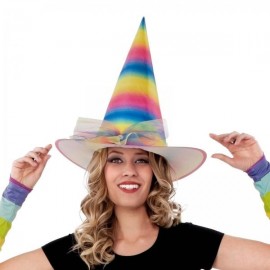 Sombrero de Bruja Colores Rainbow