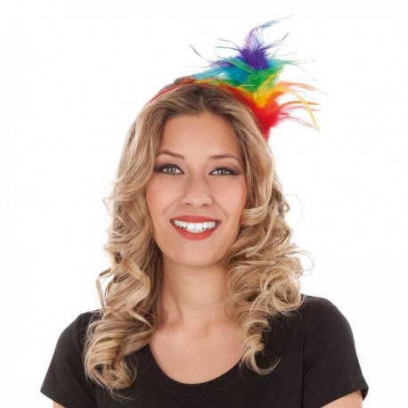 Diadema Rainbow de Plumas