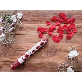 Cañon Confeti forma Petalos de Rosa 40 cm Cañon Confeti forma Petalos de Rosa 40 cm