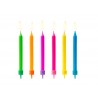 6 Velas Varios Colores para Cumpleaños