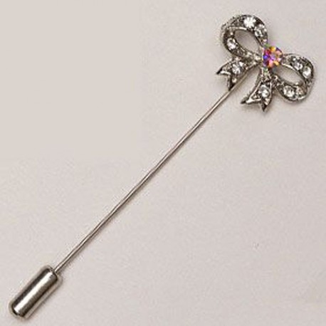 12 Alfileres Lazo con Diamantes Metálico