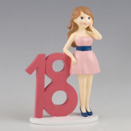 Figura para Pastel de 18 Cumpleaños Chica