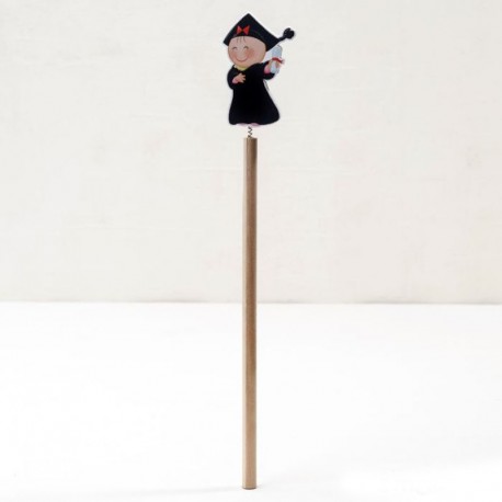 6 Lápices Madera Chica Graduado 24cm