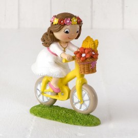 Figura para Tartas Niña en Bicicleta