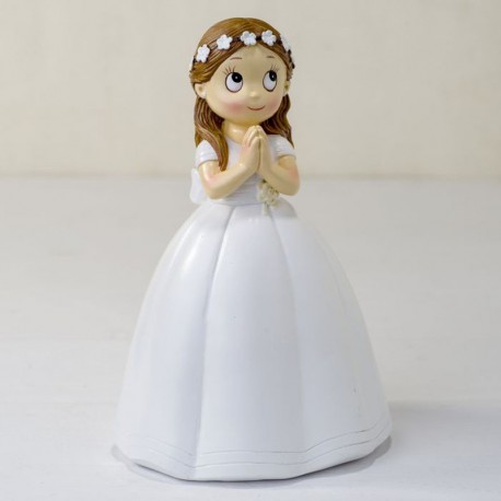Figura para Tarta de Niña con Corona de Flores