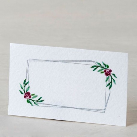 150 Tarjetas Doble Marco y Flores