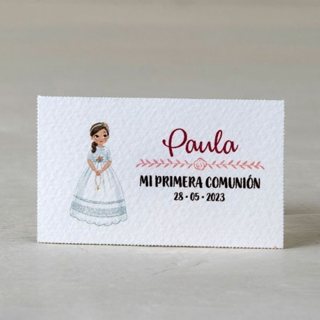 150 Tarjetas Niña con Rosario