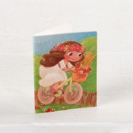 100 Tarjetas Librito Niña en Bici