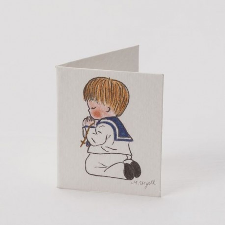 100 Tarjetas Librito Niño Arrodillado