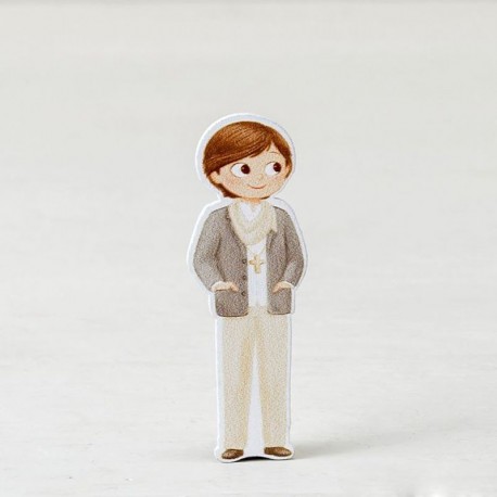 Figura Niño Foulard 2D Adhesiva 5,5 cm (10 uds)