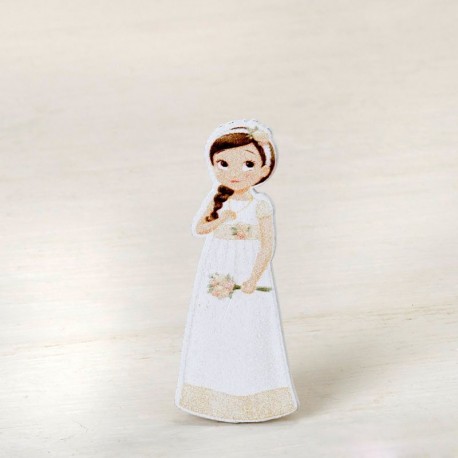 Figura Niña Romantica 2D Adhesiva 5,5 cm (10 uds)