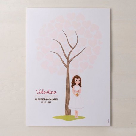 Árbol de Huellas Firmas Niña 42 cm x 29,5 cm