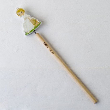 6 Lápices Niña Sentada 24 cm