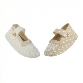 12 Merceditas de Color Marfil y Beige 9,5 cm x 4 cm