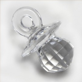 144 Chupetes Transparente 2,7 cm