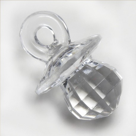 144 Chupetes Transparente 2,7 cm